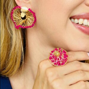 Anillo Ajustable Tejido Atrapasueños con Cristales